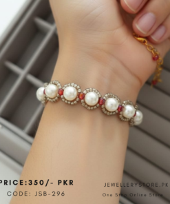 Handmade Pearl Charm Bracelet – Elegant & Trendy