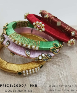 Rainbow Charm Handmade Bangle Set