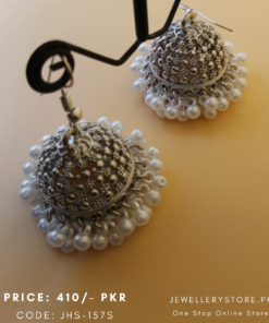 Silver Traditional Jhumka Earrings