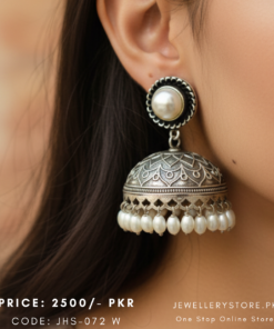 Elegant German Silver Antique Jhumka