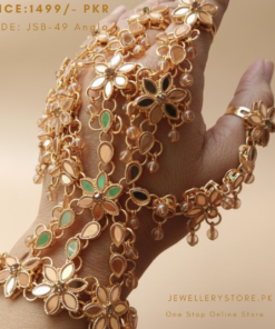 Unique Design Kundan Ring Bracelet Angla