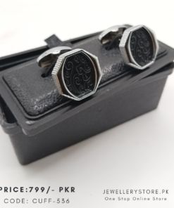 Branded Silver Design Cufflinks Stud