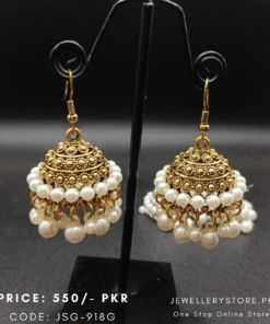 Oxidized Silver and Golden Jhumkas
