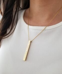 3D Bar Customized Necklace