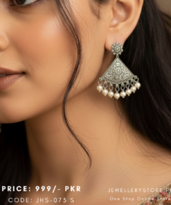 Elegant German Silver Antique Earrings