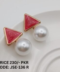 Stainless Steel Pearl Drop Stud Earrings