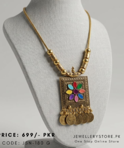 Indian Oxidized Antique Design Mala Set