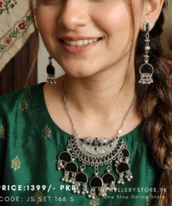 Indian Long Chain Oxidized Ethnic Necklace