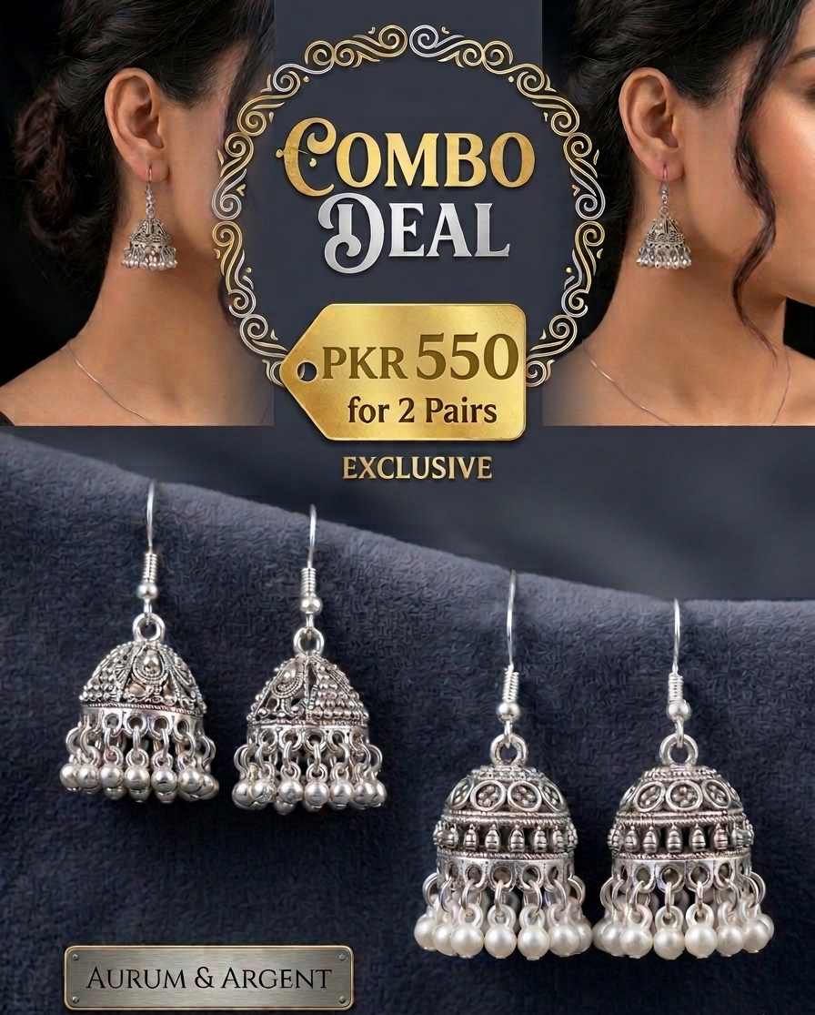 Silver jhumki deal