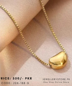 D Shape Stainless Steel Pendant Chain Necklace