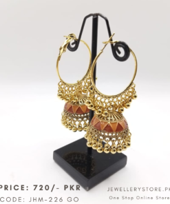 Golden Bali Jhumka Earrings