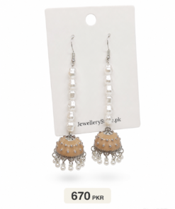 Brown Painted Kashmiri Jhumka Earrings