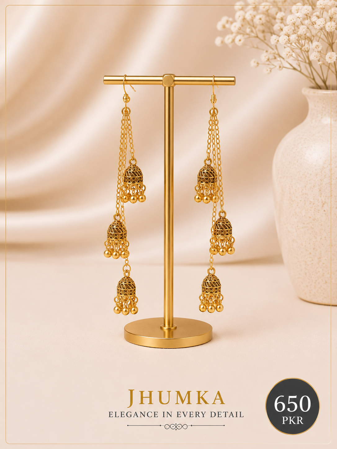 3 layer jhumka