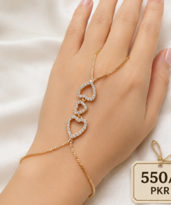 Stainless Steel Heart Design Ring Bracelet