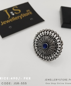 Trendy Oxidized Artificial Ring