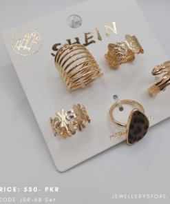 Stainless Steel 6 Pack Mixed Rings Set