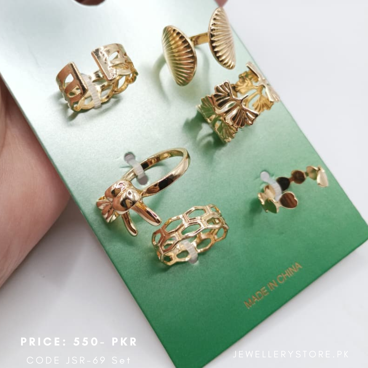 Fashion rings set shein