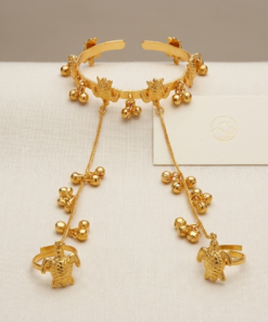 Royal Kashmiri Dual-Ring Haath Phool / Bracelet