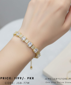 Stainless Steel Bracelet With Zircon Stone