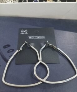 Branded Stainless Steel Heart hoop earrings