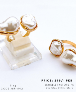 Mother of Pearl Stainless Steel Ring | Adjustable Statement Ring
