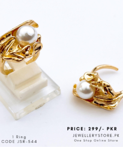 Mother of Pearl Stainless Steel Ring | Designer Adjustable Statement Ring