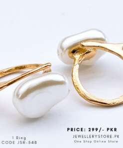 Mother of Pearl Stainless Steel Ring | Classic Pearl Adjustable Statement Ring