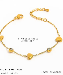 Stainless Steel Bracelet for Women | Heart Chain Bracelet