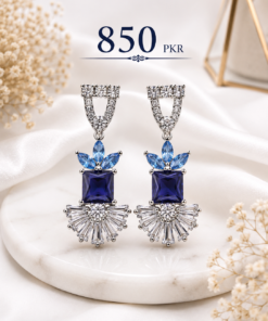 Luxury Purple Crystal Drop Earrings for Women