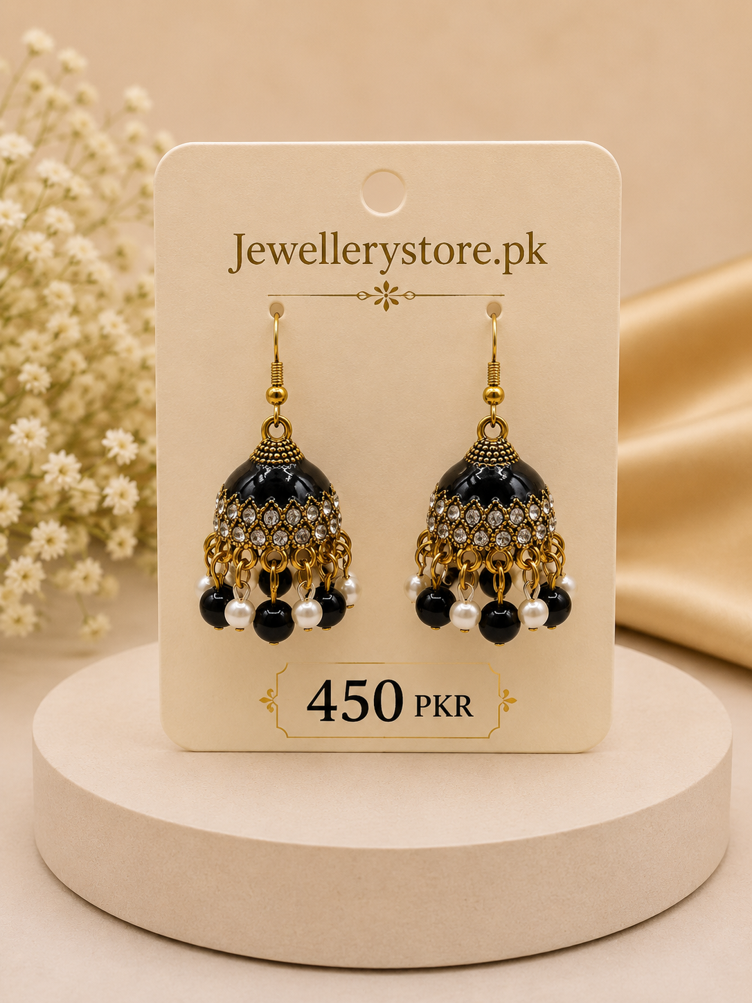 colorful jhumka black