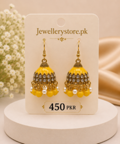 Multi Color Meenakari Kundan Jhumka Earrings