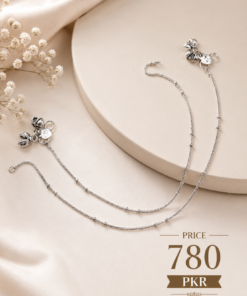 Silver Oxidized Anklets