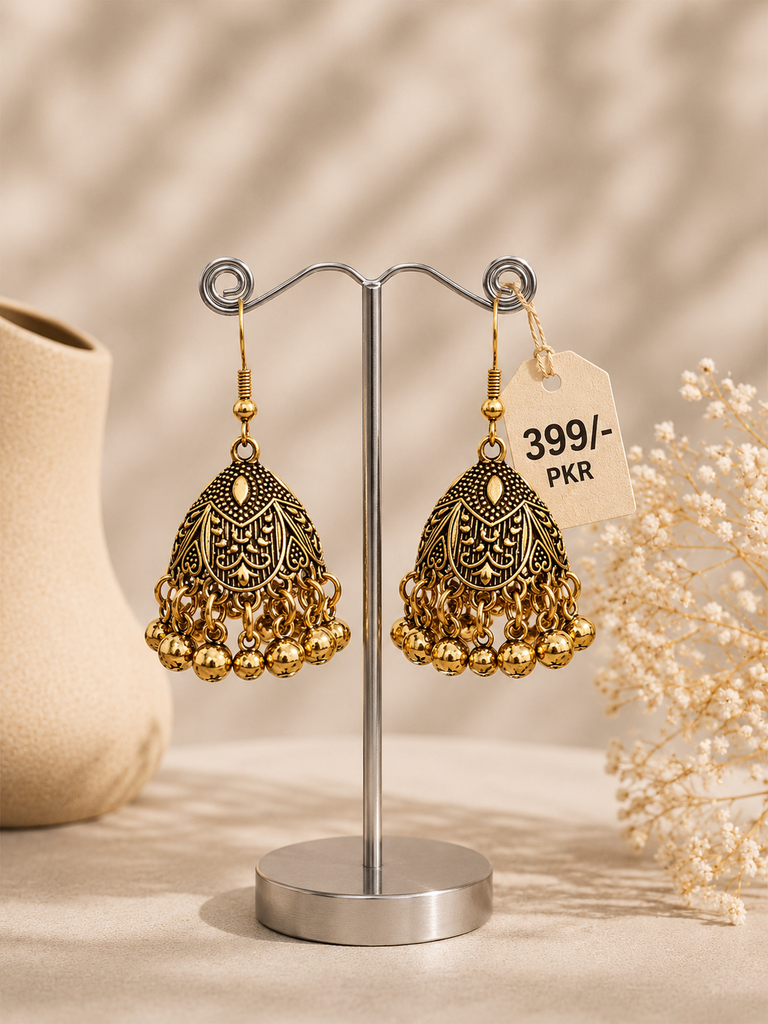 golden jhumki