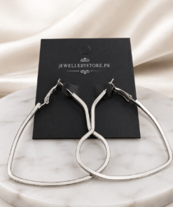 Branded Stainless Steel Heart hoop earrings