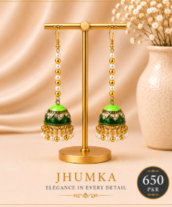 Kashmiri Painted Long Jhumka Earrings