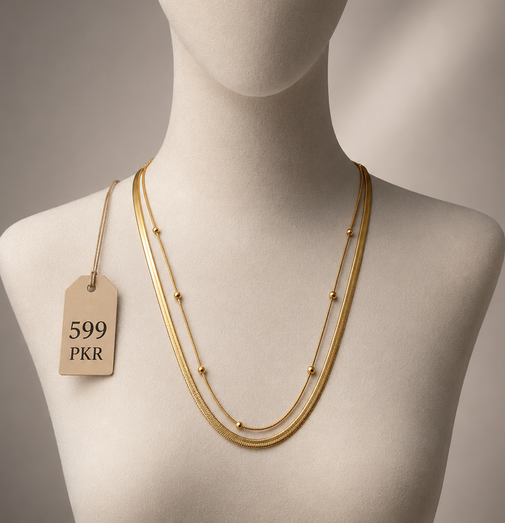 multi layer stainless steel necklace