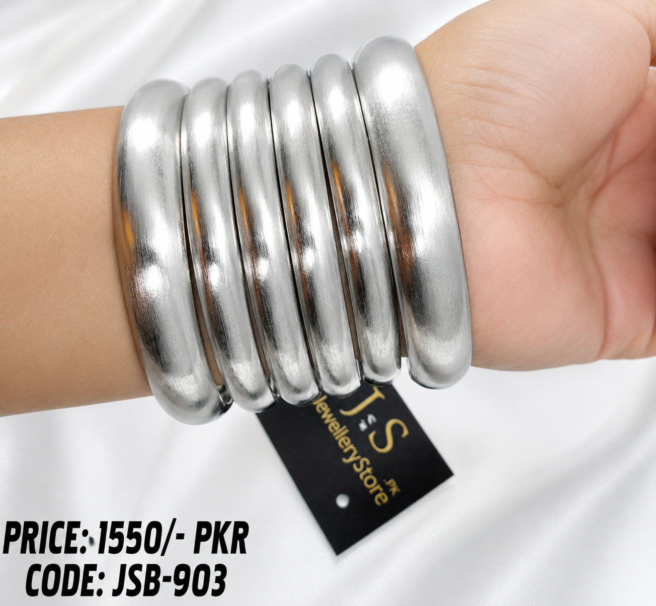 plain silver bangles