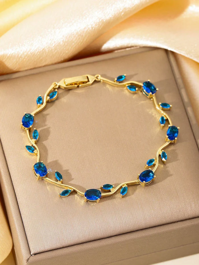 purple blue tulip bracelet