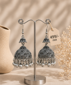Dome Design Jhumka Earrings