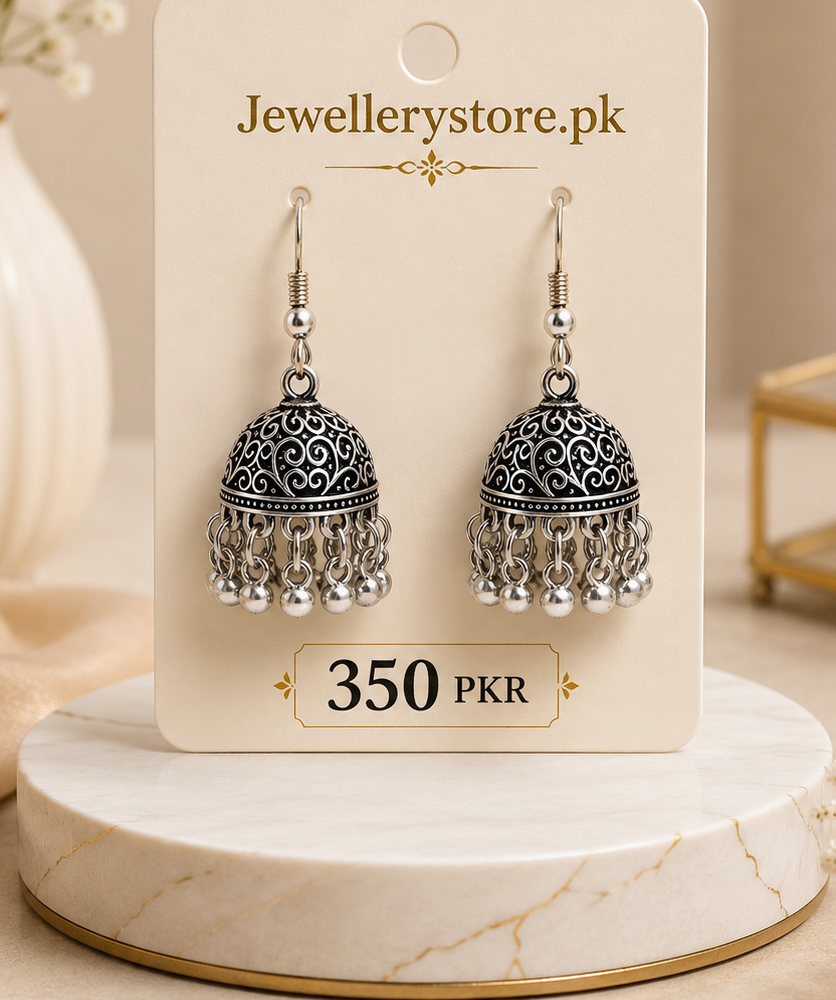 silver small jhumki