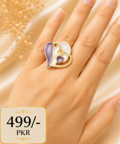Heart Meenakari Painted Ring