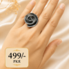 Flower Shape Meenakari Painted Ring