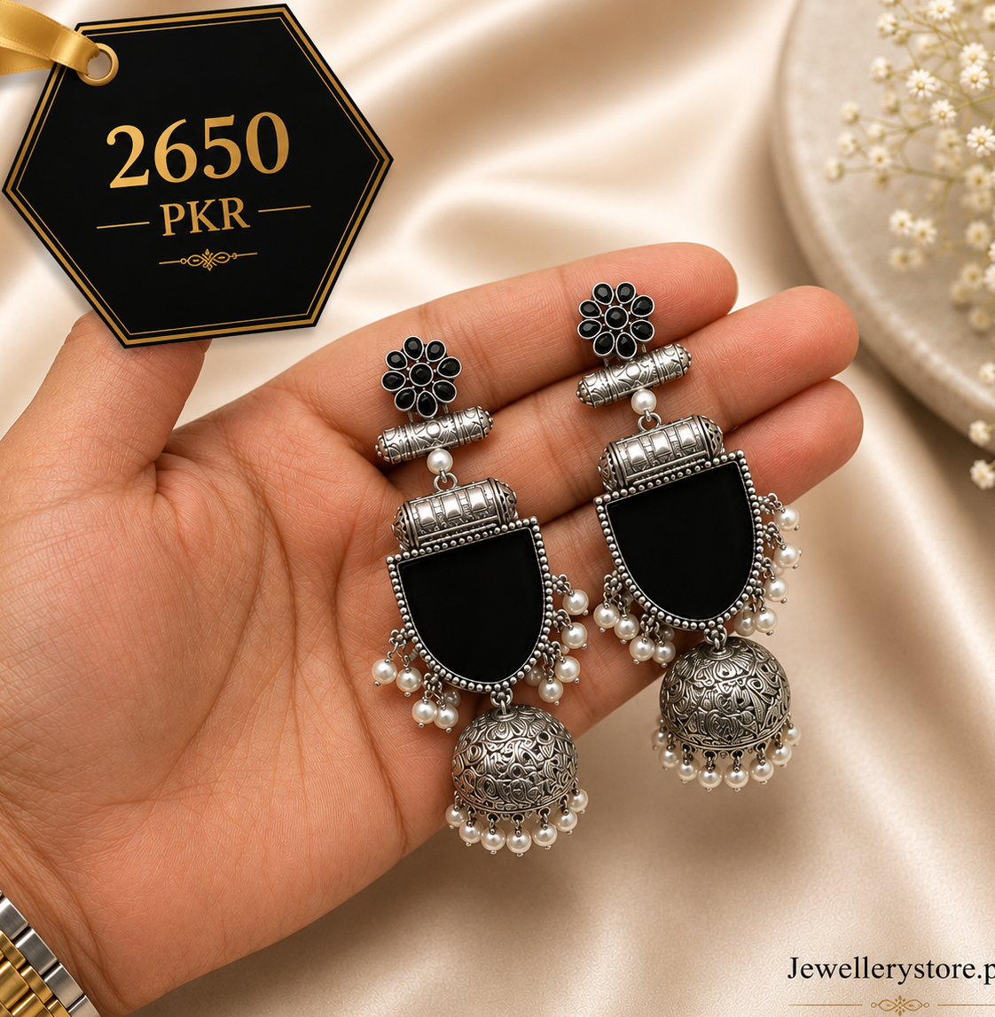 indian oxidized silver jhumka indian oxidized silver jhumka