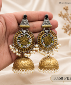 Elegant Oxidized Jhumka Earrings
