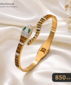 Premium 316L Stainless Steel Snake Shape Cuff Bracelet