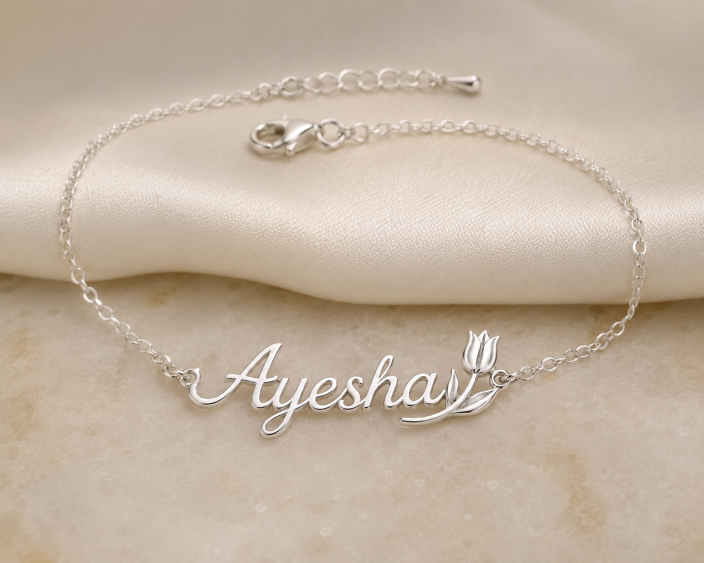 tulip silver bracelet