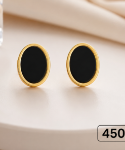 Premium Black 316L Stainless Steel Stud Earrings