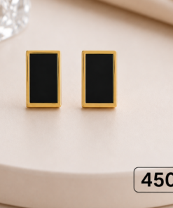 Black 316L Stainless Steel Stud Earrings