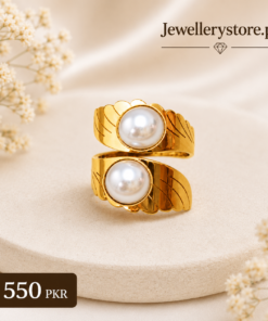 Dual Pearl 316L Stainless Steel Ring
