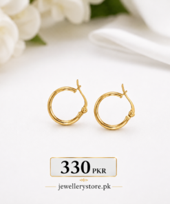 Gold Plated Bali Hoop Earring